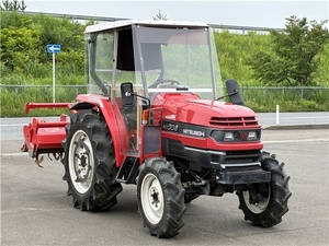 青森発 MITSUBISHI 三菱 トラクター MT338 PALCEED GX 始動確認済み リアロータリ RC172 正逆PTO Qターン 4WD バックアップ 売切!!