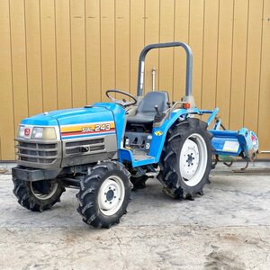 【栃木】イセキ トラクターTF243F-UK 安全フレーム SIAL243 2971時間 24馬力 4WD ディーゼル スーパーフルターン パワステ 水田 関東 中古