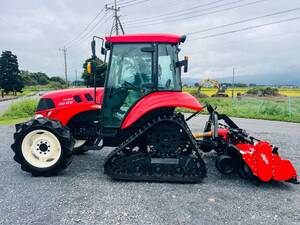 ヤンマー(YANMAR)トラクター★EG65★65馬力★ ハーフクローラー★ エコトラ★エアコン ★ラジオ★ ニプロ ロータリー(MX 2205)★846時間
